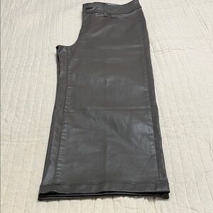 Chico's Brown/Black Faux Leather Crop Trousers